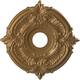 3 1/2" Inside Diameter - Attica Thermoformed PVC Ceiling Medallion - 16" Outside Diameter - Metallic Gold Rush