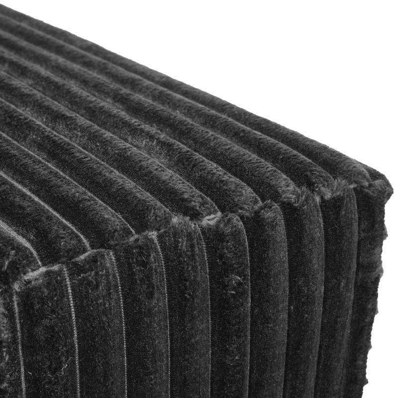 105-in L Casual Black( Corduroy)-Right Chaise Sectional