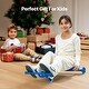 preview thumbnail 24 of 22, Ride on Scooter Zig-Zag Motion Drift Cart with Comfortable Handle and Steel Frame Ideal for Kids - 37.8” x 17.3” x 11.2”