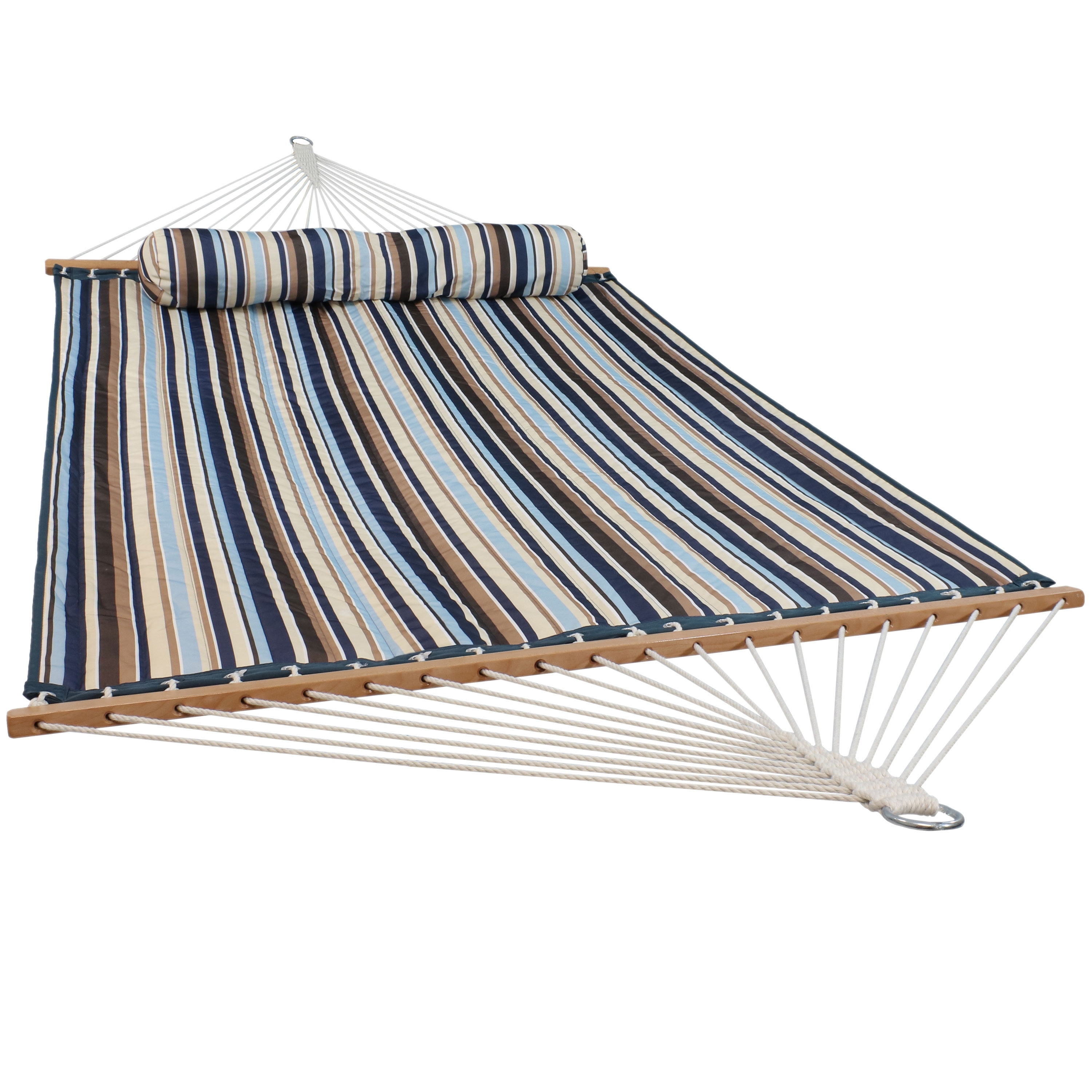 Shop Sunnydaze 2 Person Quilted Spreader Bar Hammock And Pillow