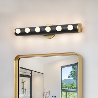 6-lights Modern Matte Black Bathroom Wall Sconce Vanity Light - Bed ...