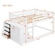 preview thumbnail 4 of 14, Full Over Full Wood Floor Bunk Bed with 4 Drawers and 3 Shelves, White