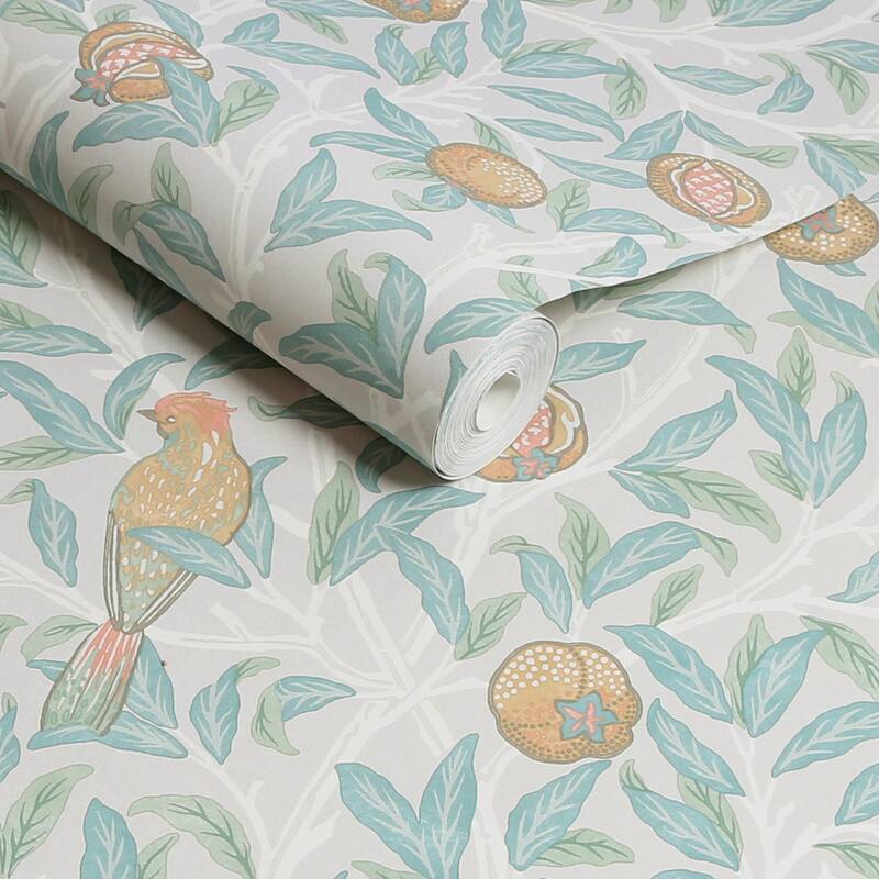 William Morris Bird & Pomegranate Duck Egg Wallpaper