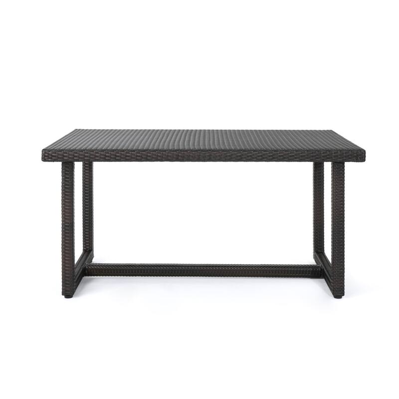 Santa Rosa Outdoor 59-inch Rectangle Wicker Dining Table by Christopher Knight Home - 28.00"H x 59.00"L x 34.00"D