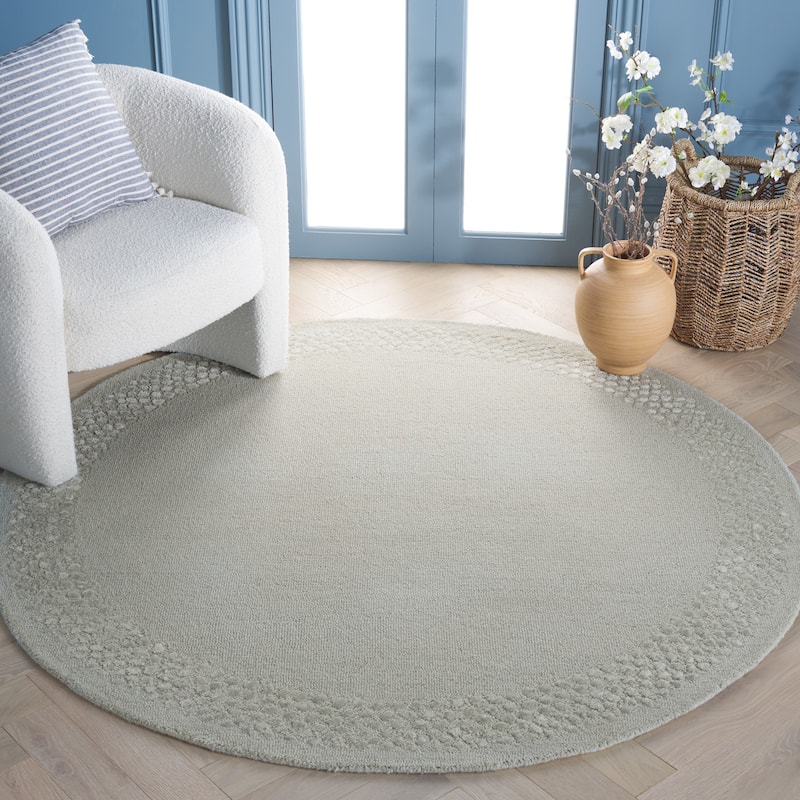 SAFAVIEH Handmade Glamour Printed Border Viscose Rug