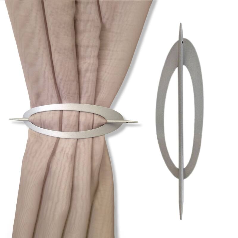Elegant Metal Curtain Tiebacks, Oval Design for Easy Install