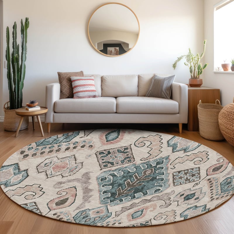 Machine Washable Indoor/ Outdoor Chantille Global Boho Rug