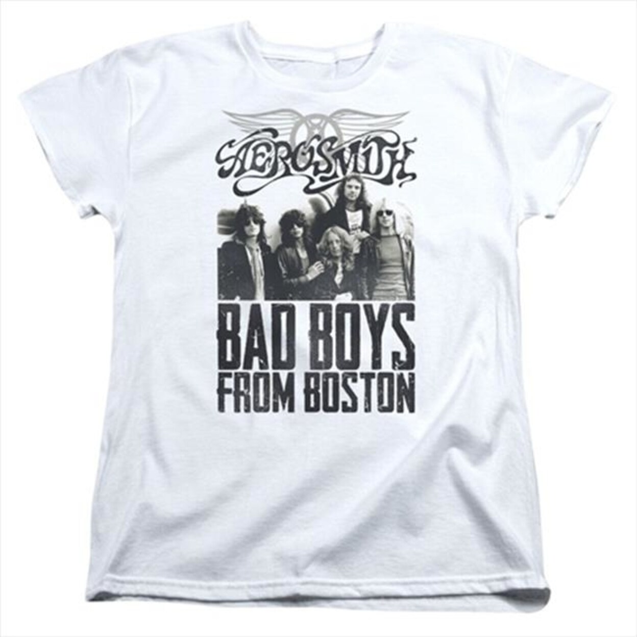 Shop Aerosmith Bad Boys Short Sleeve Womens Tee Tee White