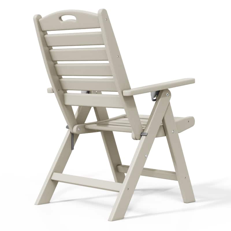 Laguna 5-Piece Square Table Folding Highback Chair Dining Set
