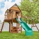 preview thumbnail 8 of 13, Backyard Discovery Spruce Hollow Spruce Wood Swing Set, Wave Slide
