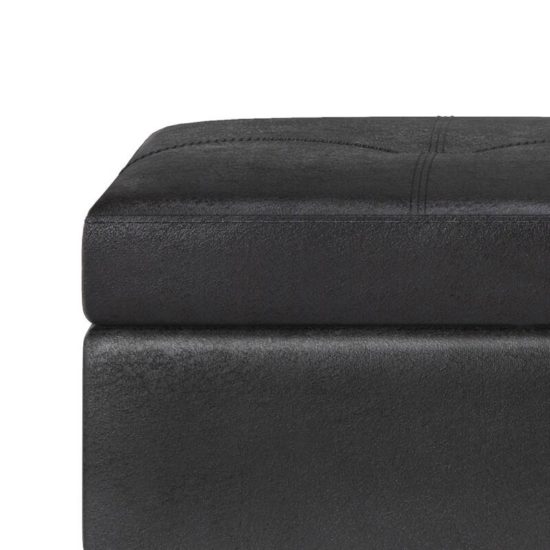Storage Ottoman Bench with Tray