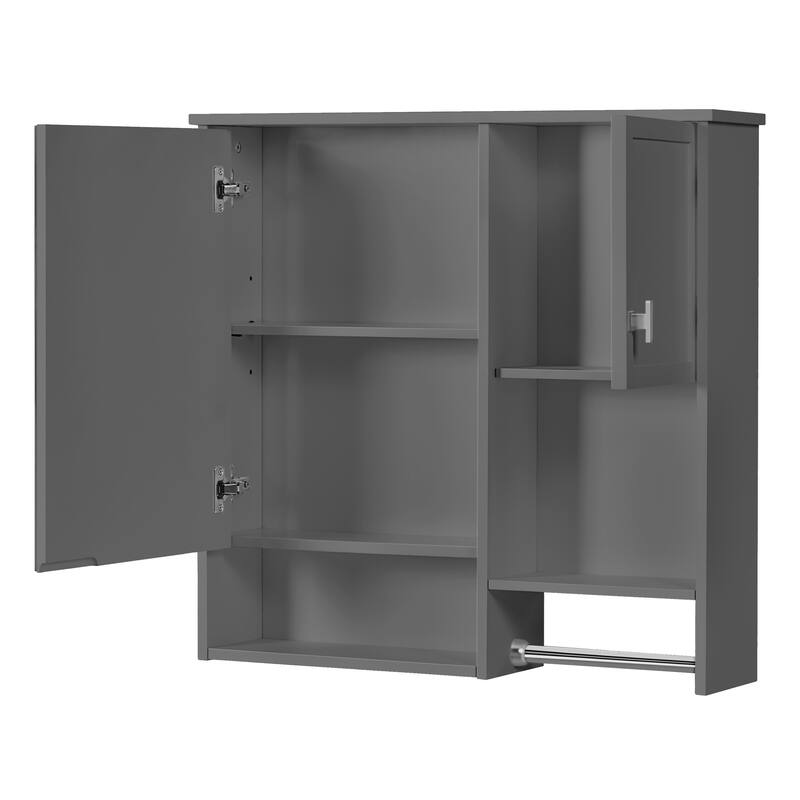 29" x 28" Modern Wall Mounted Bathroom Medicine Cabinet, Bathroom Wall Storage Cabinet with Mirror, Over the Toilet