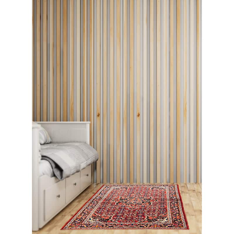 ECARPETGALLERY Hand-knotted Kayseri Red Wool Rug - 4'3 x 6'11