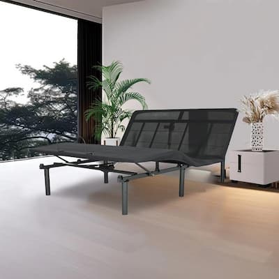 Adjustable Bed Base with Motorized Head and Foot Incline