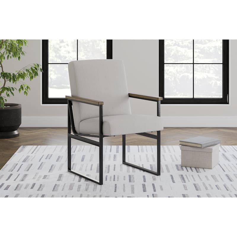 Signature Design by Ashley Montia Light Gray/Brown Home Office Desk Chair - 20.5" W x 24" D x 34.25" H
