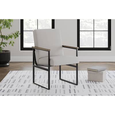 Signature Design by Ashley Montia Light Gray/Brown Home Office Desk Chair - 20.5" W x 24" D x 34.25" H