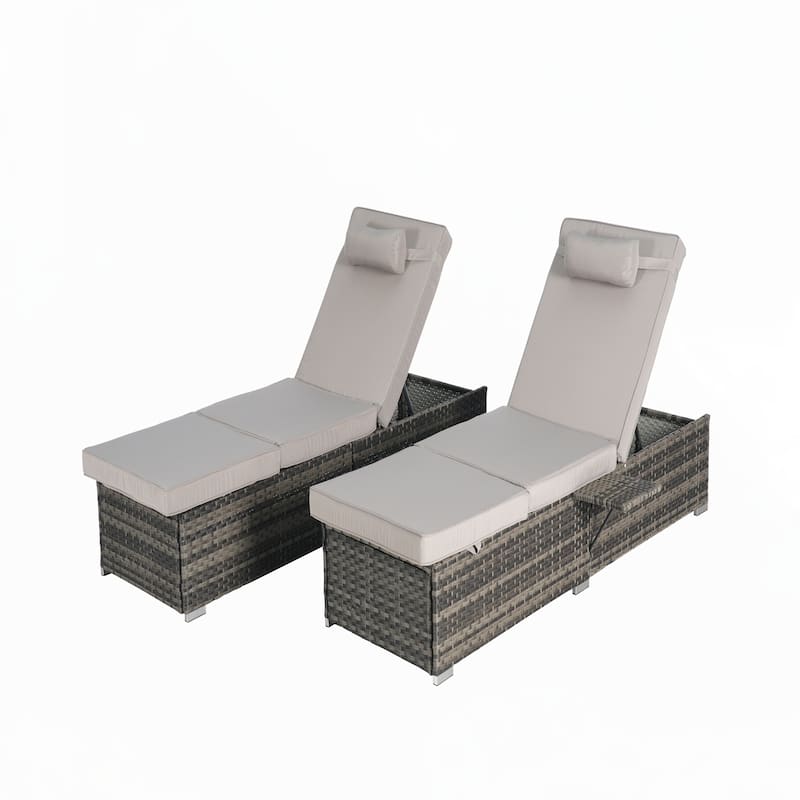 Outdoor Chaise Lounge Chair Set of 2