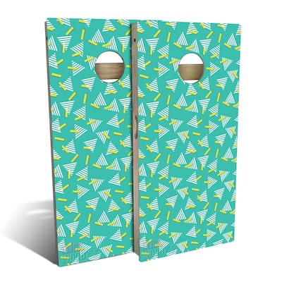 80s Teal Outdoor Cornhole Board Set