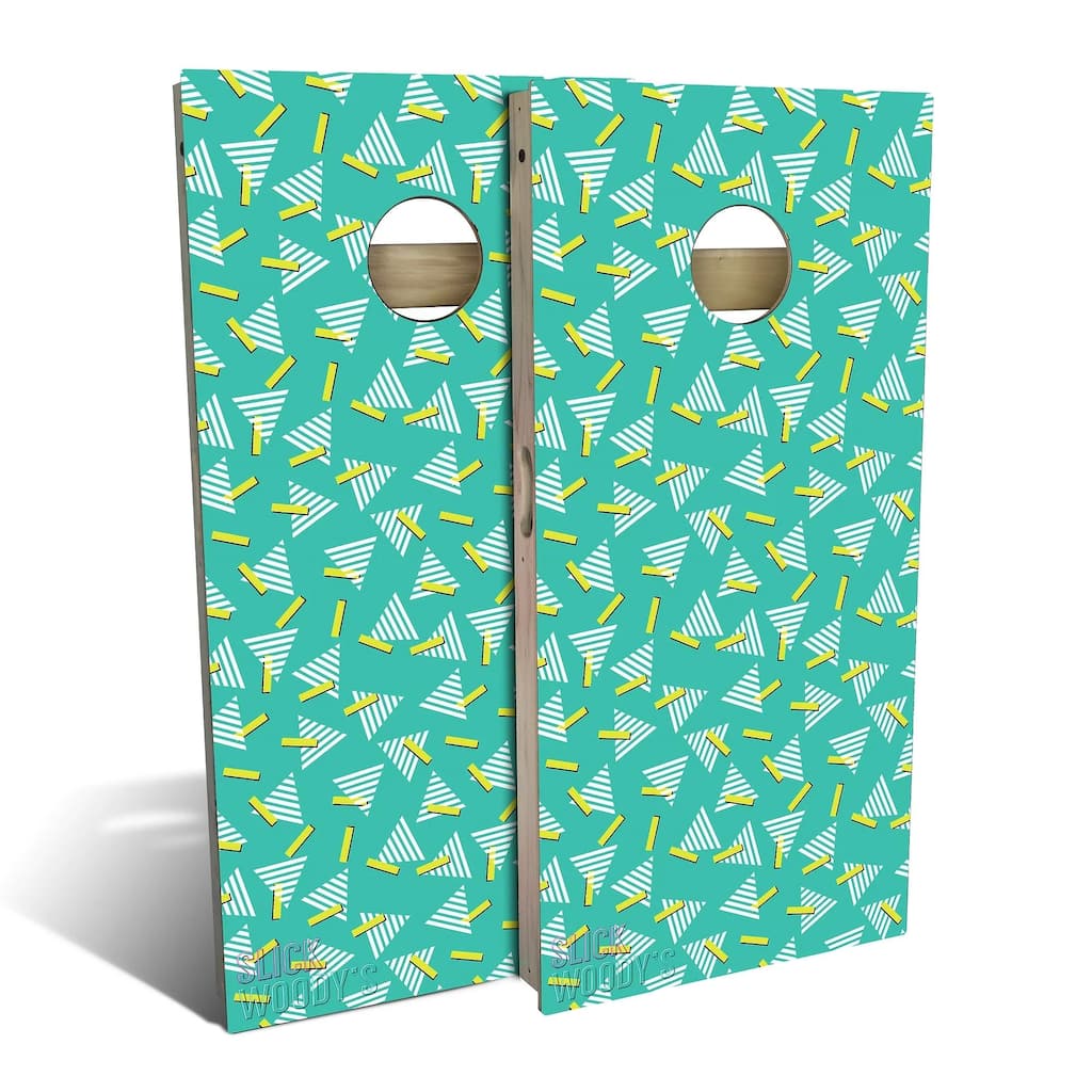 80s Teal Outdoor Cornhole Board Set