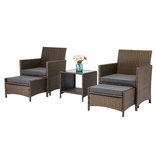 patio bistro set with ottoman