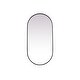 preview thumbnail 1 of 9, Elegant Lighting MR2A2448 Asha 24" W x 48" H Oval Framed Bathroom Black