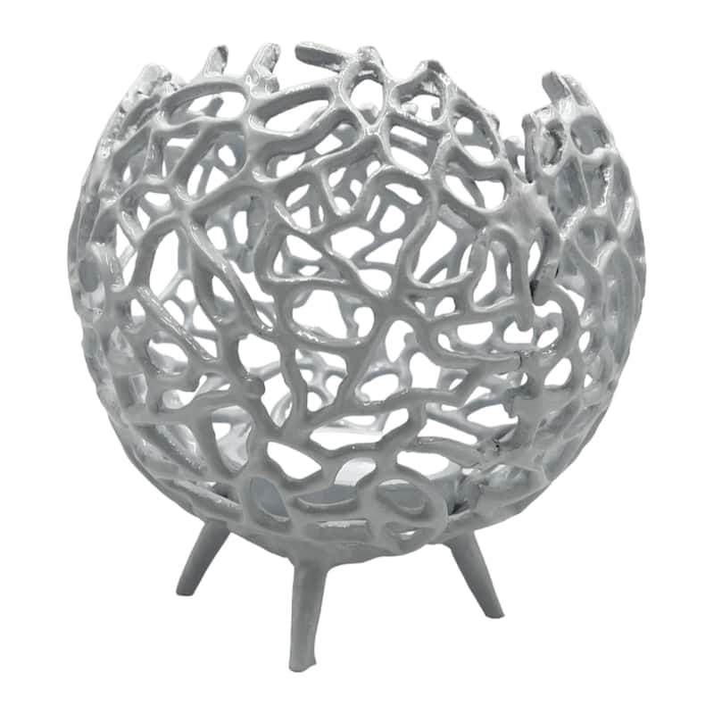 Decorative Handmade Aluminum Round Votive Candle holder Set of 2