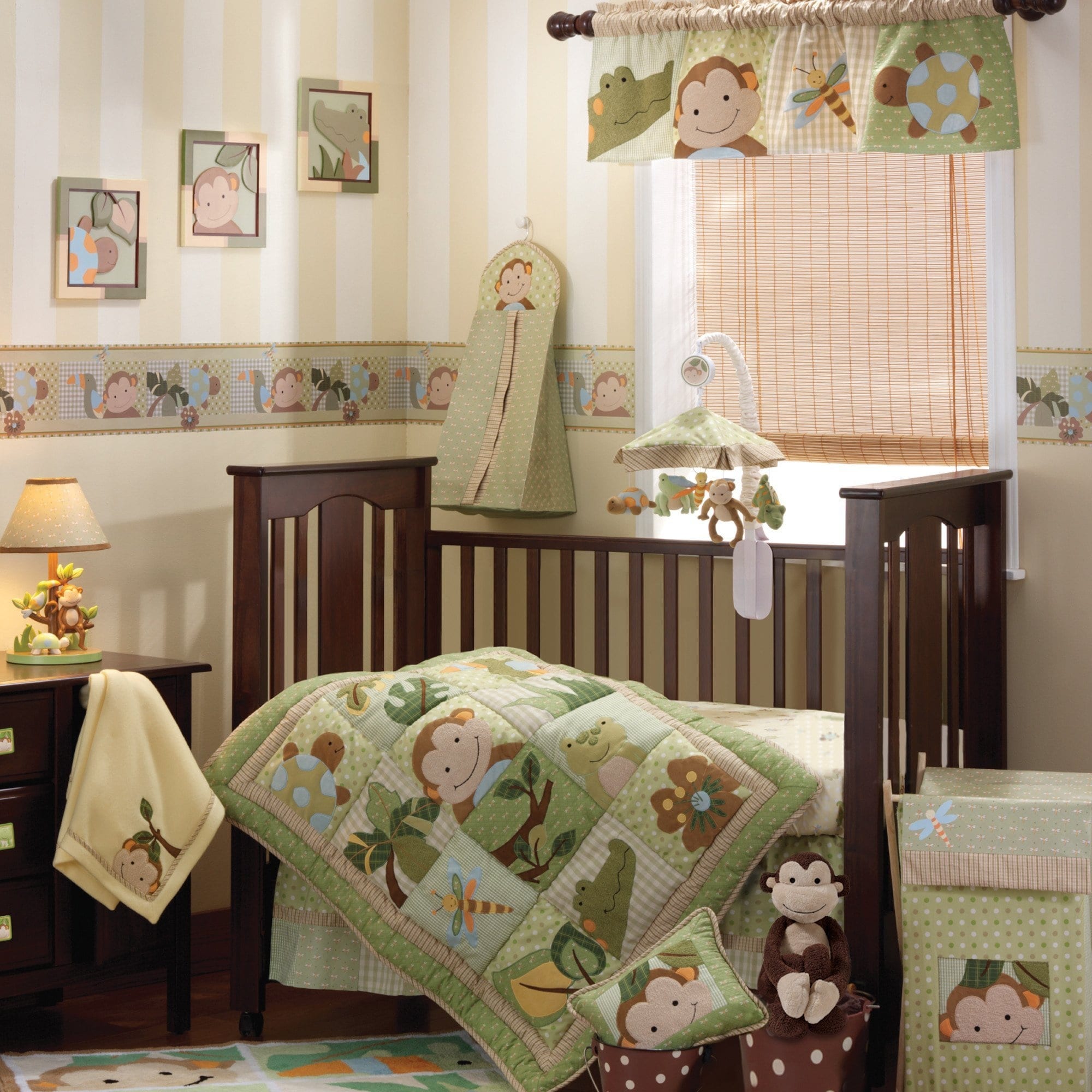 Shop Lambs Ivy Papagayo Green Beige Brown Monkey Frog