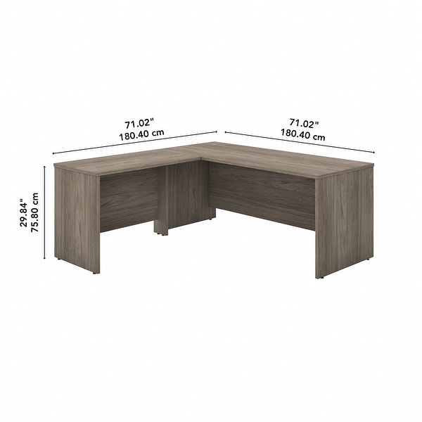 Studio C L Shaped Desk 2-Piece Set with Reversible Return - Bed