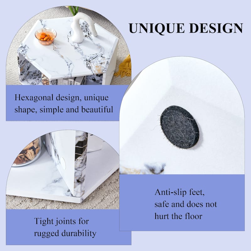 Minimalist hexagonal Coffee Table Set
