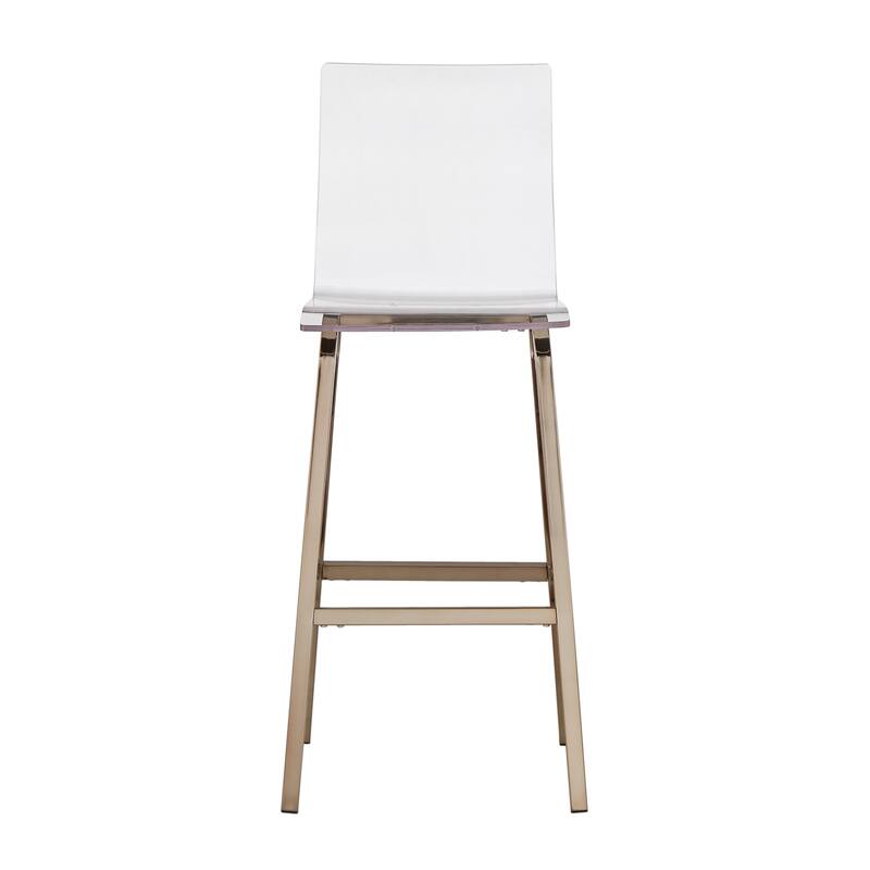 Miles Acrylic Swivel High Back Bar Stools (Set of 2) by iNSPIRE Q Bold