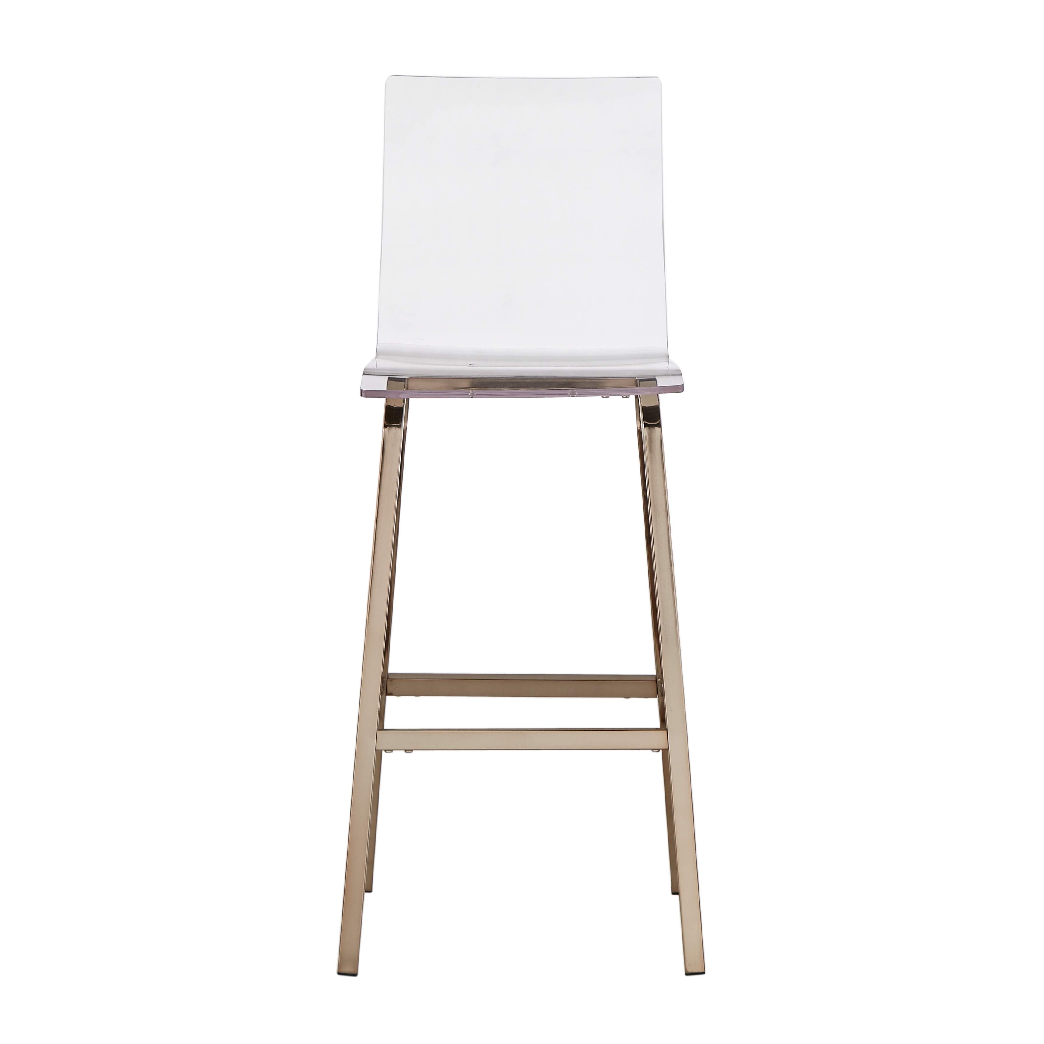 Miles clear acrylic swivel high back bar stools with back by inspire q bold sales