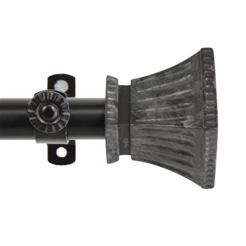 Modern Tension Rod for Curtains - Adjustable Window Rod, Home Decor, Easy Install, Black Finish - 84