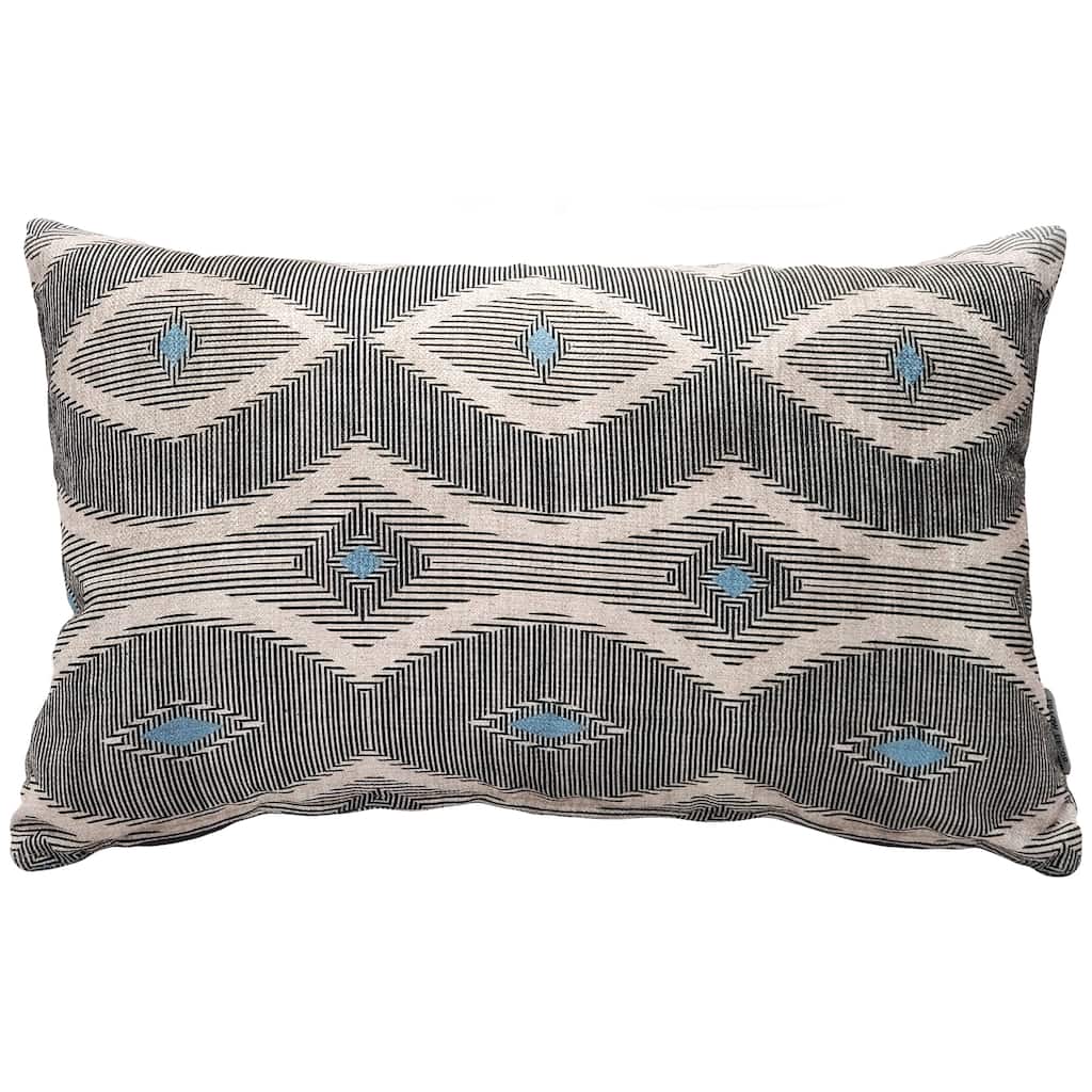 Desmond Blue Diamond 12x20 Throw Pillow
