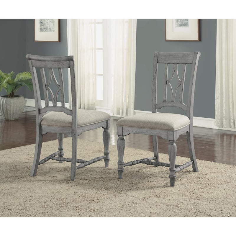 Plymouth Gray Wood Upholstered Dining Chair - 22" x 40" x 26"