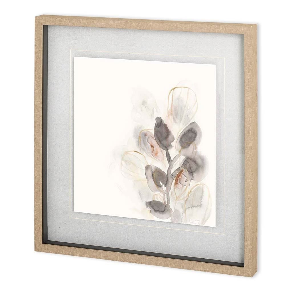 Seed Pod II by June Vess a Hand Embellished Textured Framed Art Print Matted under Glass