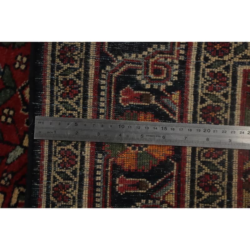 Hand Knotted Oriental 100% Wool Carpet Traditional Medallion Navy Blue & Blues Zanjan Area Rug - 5' 2'' X 3' 4''