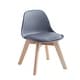 preview thumbnail 4 of 43, Porthos Home Brynn Kids Chair, Plastic Shell With Seat Cushion, Beech Wood Legs Grey