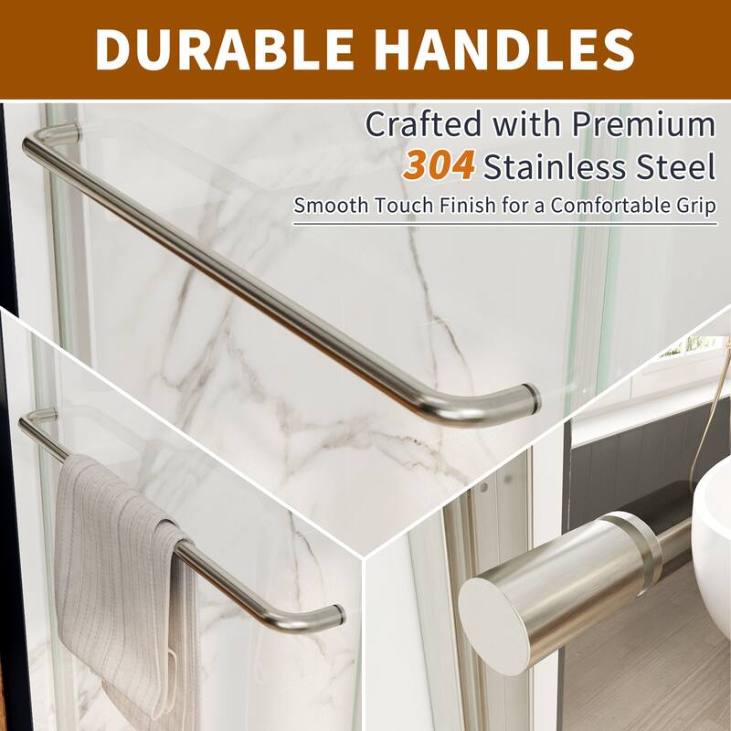 Modland 56-60''x 72'' Glass Shower Door - 56''-60''x 72''