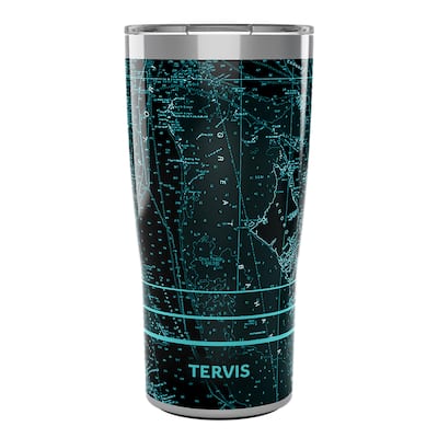 Tervis Traveler Nautical Collection Caribbean Chart Triple Walled Insulated Travel Tumbler, Stainless Steel