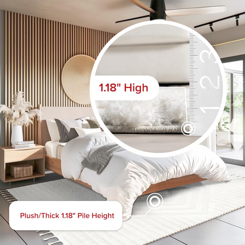 Nuloom Risette Geometric Shag Tassel Area Rug