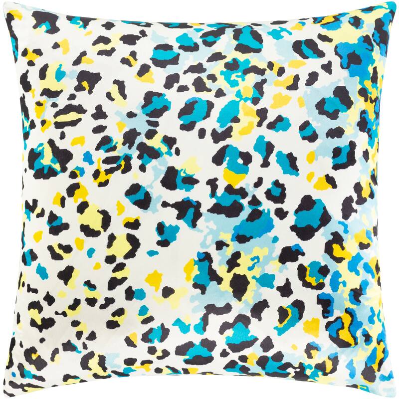Artistic Weavers Accordio Aqua & Yellow Animal Print Throw Pillow