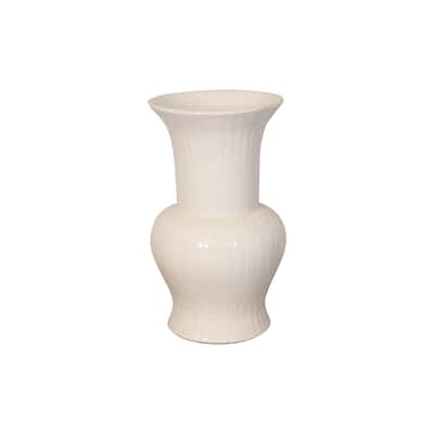 Artissance 17" Creamy White Vase With Wide Mouth - 10" L x 10" W x 17" H