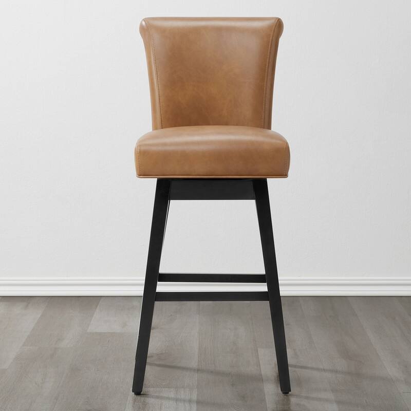 Spruce & Spring Noah Upholstered 26-inch Counter Height Swivel Barstool Set