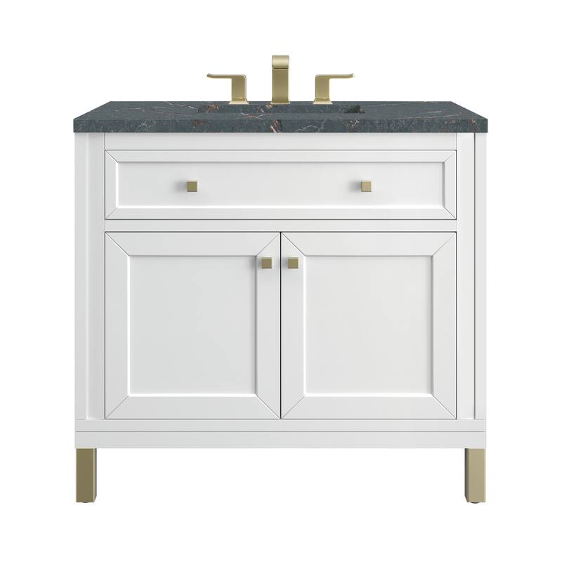 James Martin Vanities Chicago 36" Single Vanity, Glossy White