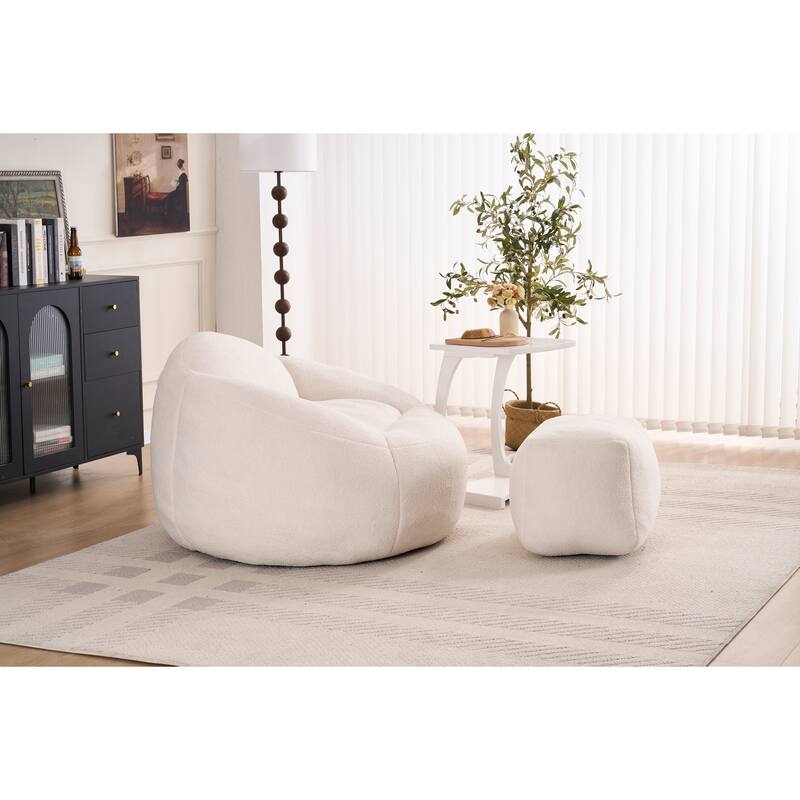 Chenille Oversized Lounger Bean Bag Chair