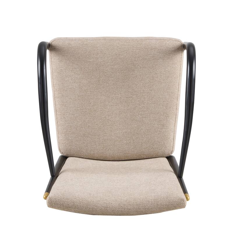 Christopher Knight Home - Modern Upholstered Metal Base Dining Armchair with Solid Back (Set of 2)