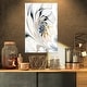 preview thumbnail 13 of 15, White Stained Glass Large Floral Wall Art Canvas