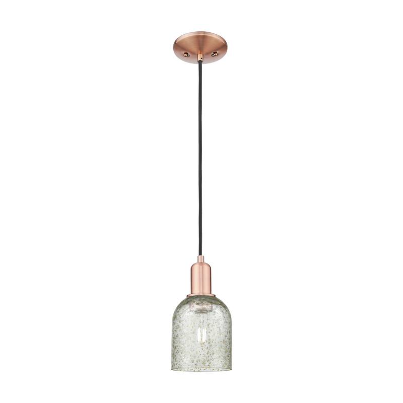 Innovations Lighting Endless Possibilities Arcadia - Caledonia - 1 Light 5" Cord Hung Mini Pendant - Antique Copper/Mica