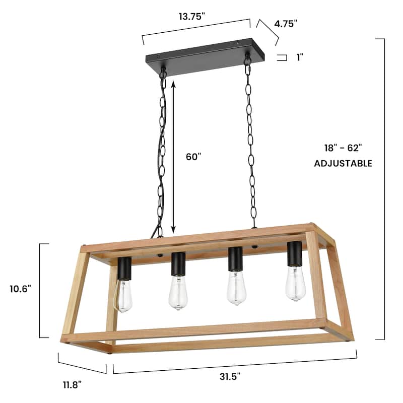 Light Society Bristol Wood Pendant Lamp