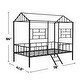 preview thumbnail 3 of 13, Metal Twin-Size Loft Bed with House Design